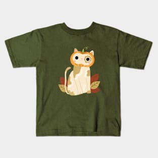 Pumpkin cat Kids T-Shirt